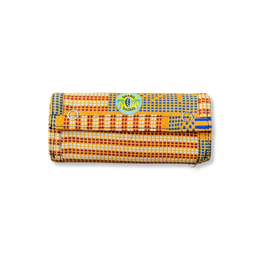 Tabaktasche Orange / Blau / Gelb
