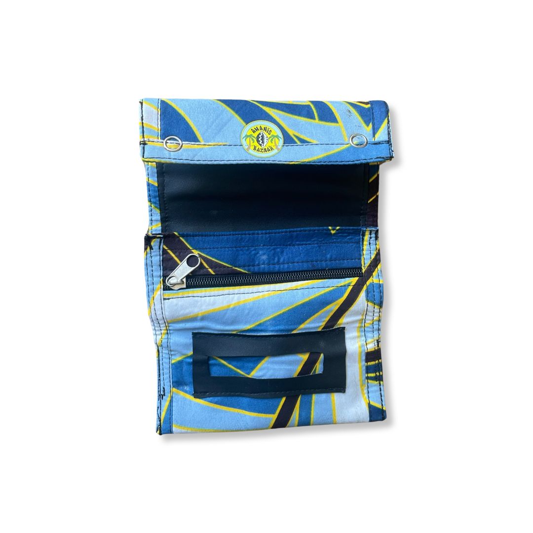Tabaktasche Blau / Gelb / Schwarz