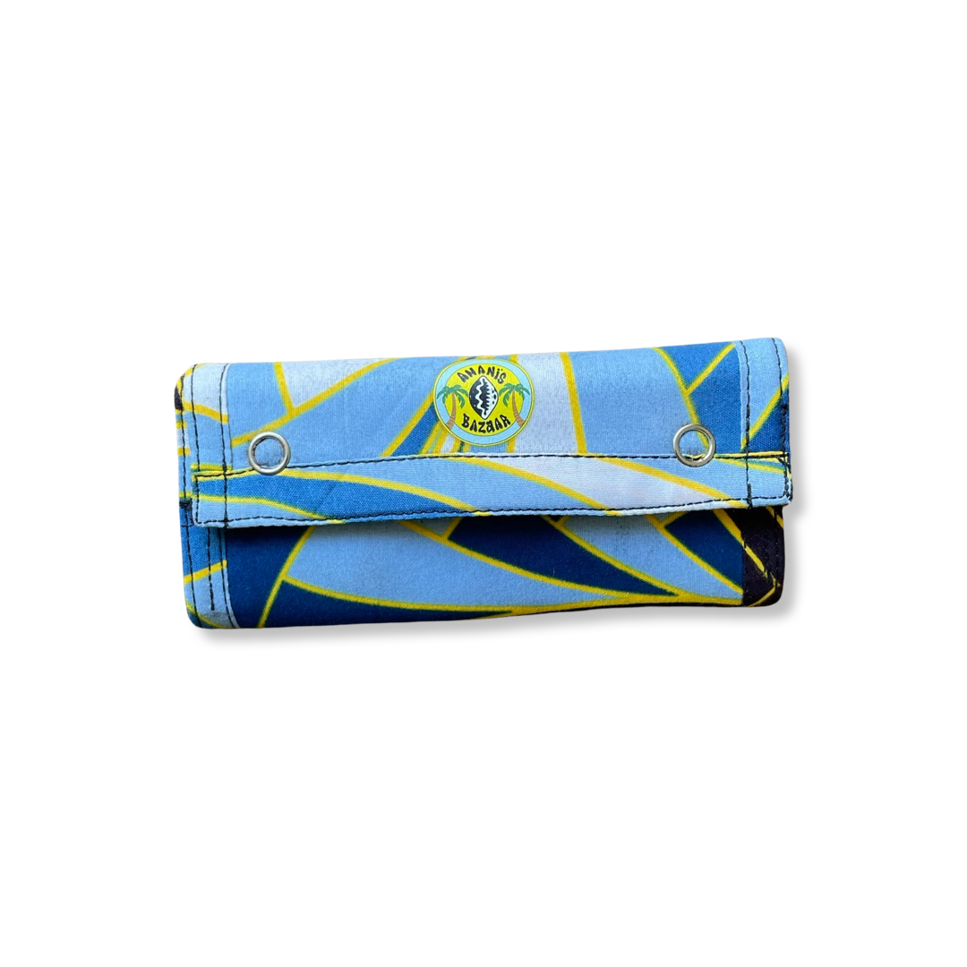 Tabaktasche Blau / Gelb /