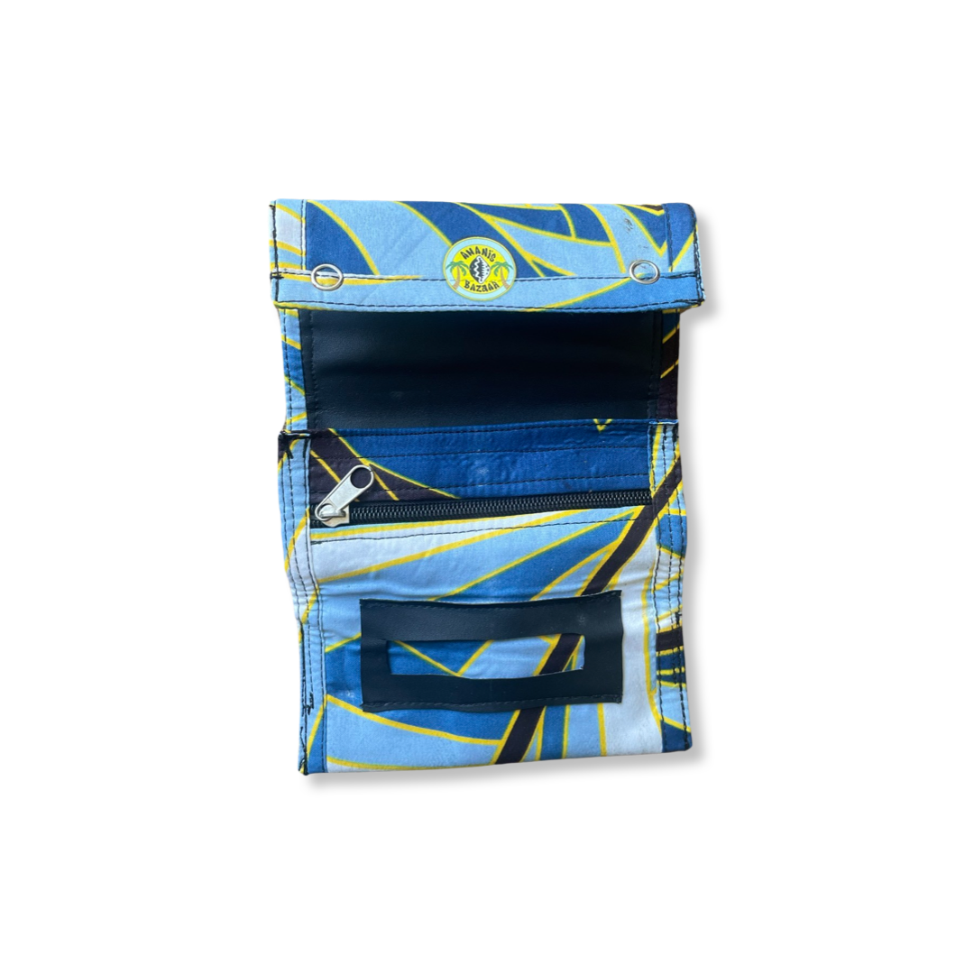 Tabaktasche Blau / Gelb / Schwarz