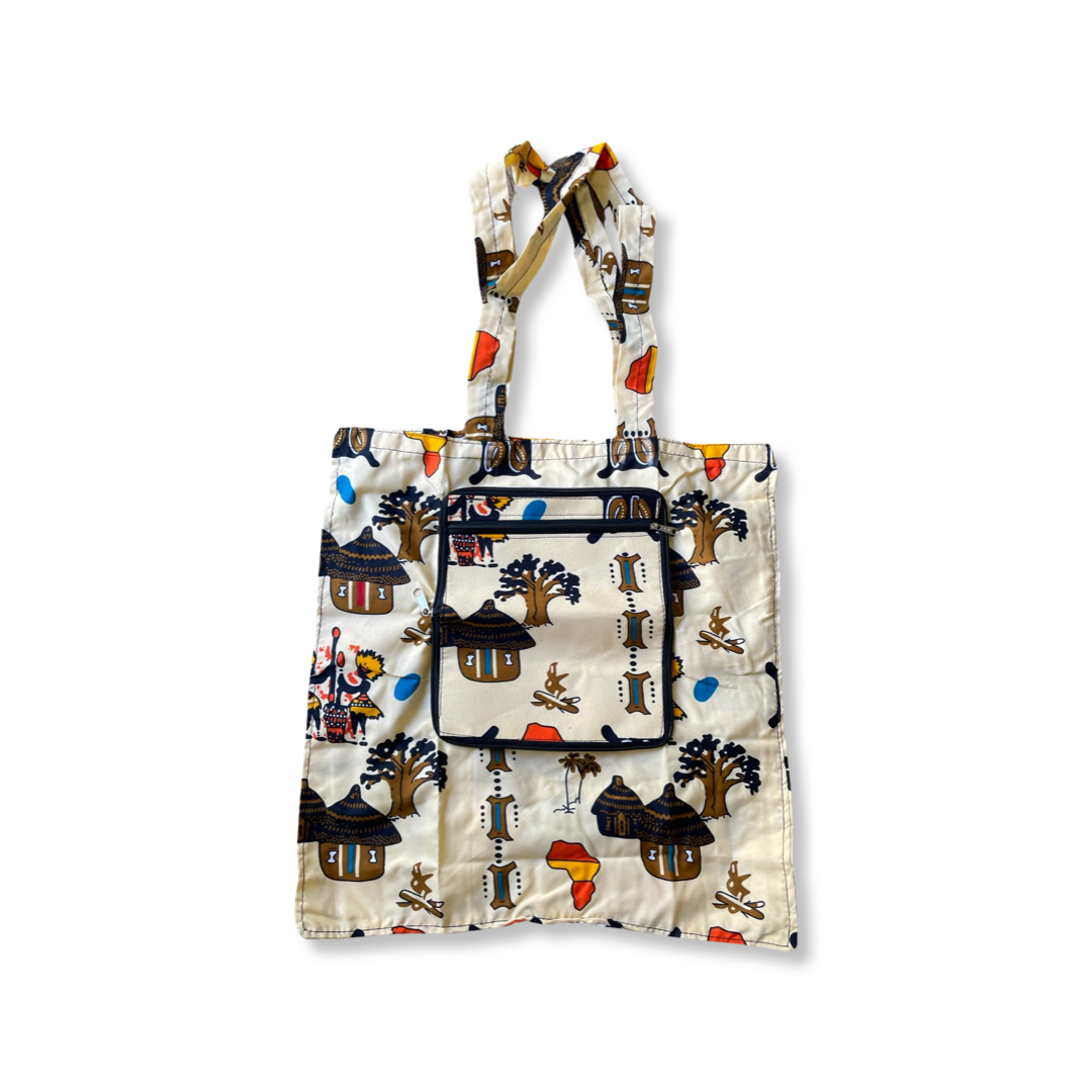 Faltbare Tasche beige
