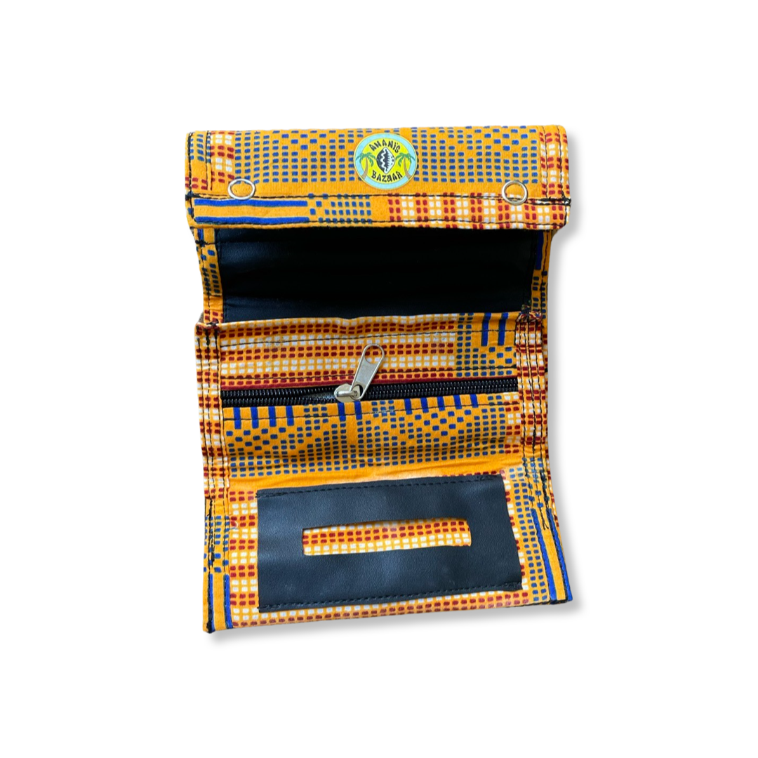 Tabaktasche Orange / Blau / Gelb /