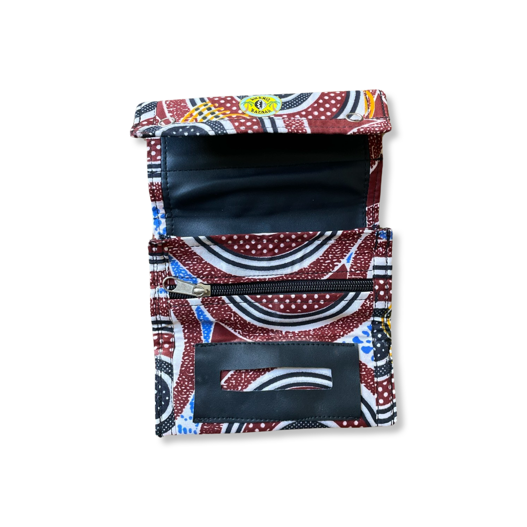 Tabaktasche Rot / Weiss / Schwarz / Blau
