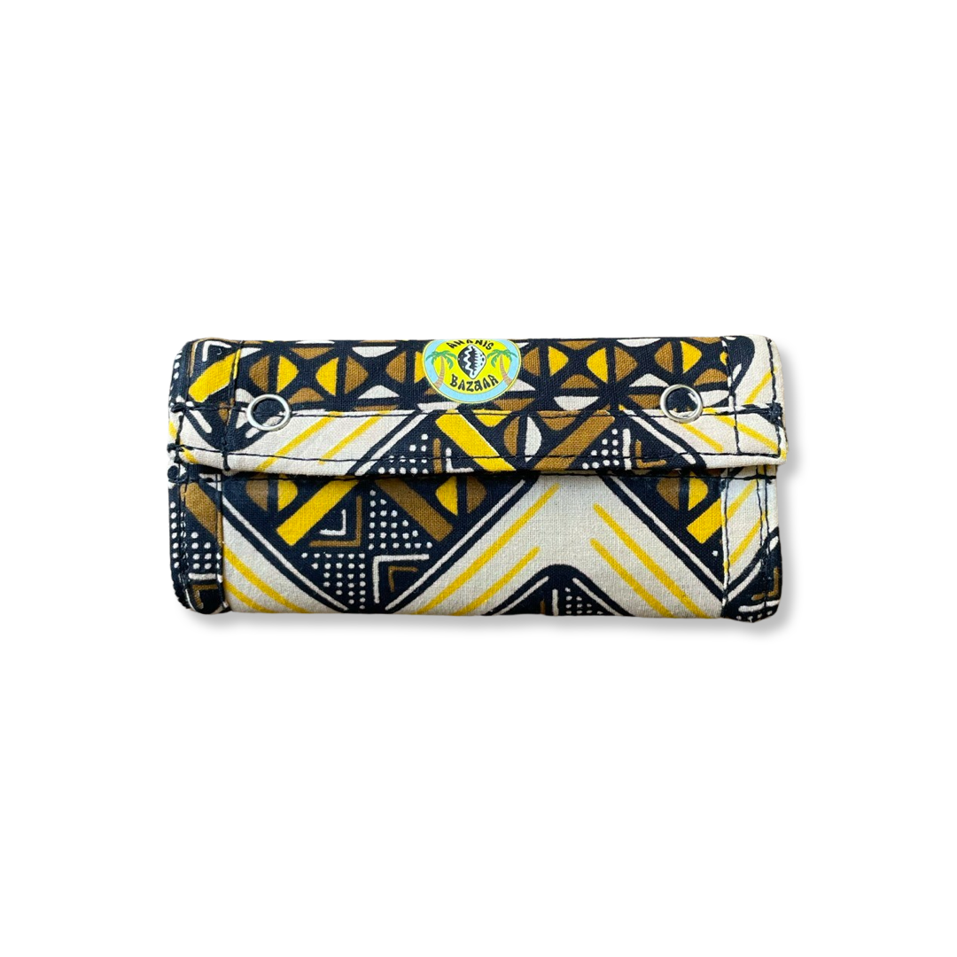 Tabaktasche Gelb / Braun / Beige