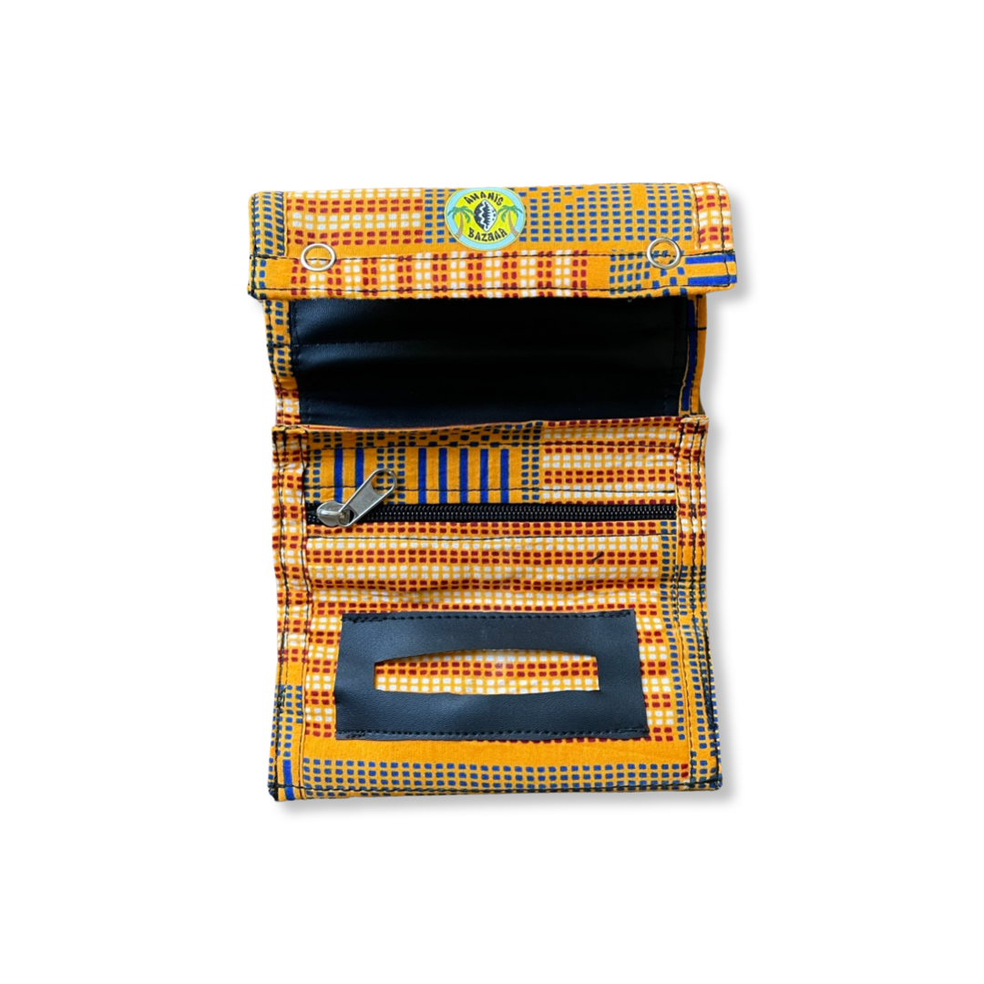 Tabaktasche Orange / Blau / Gelb