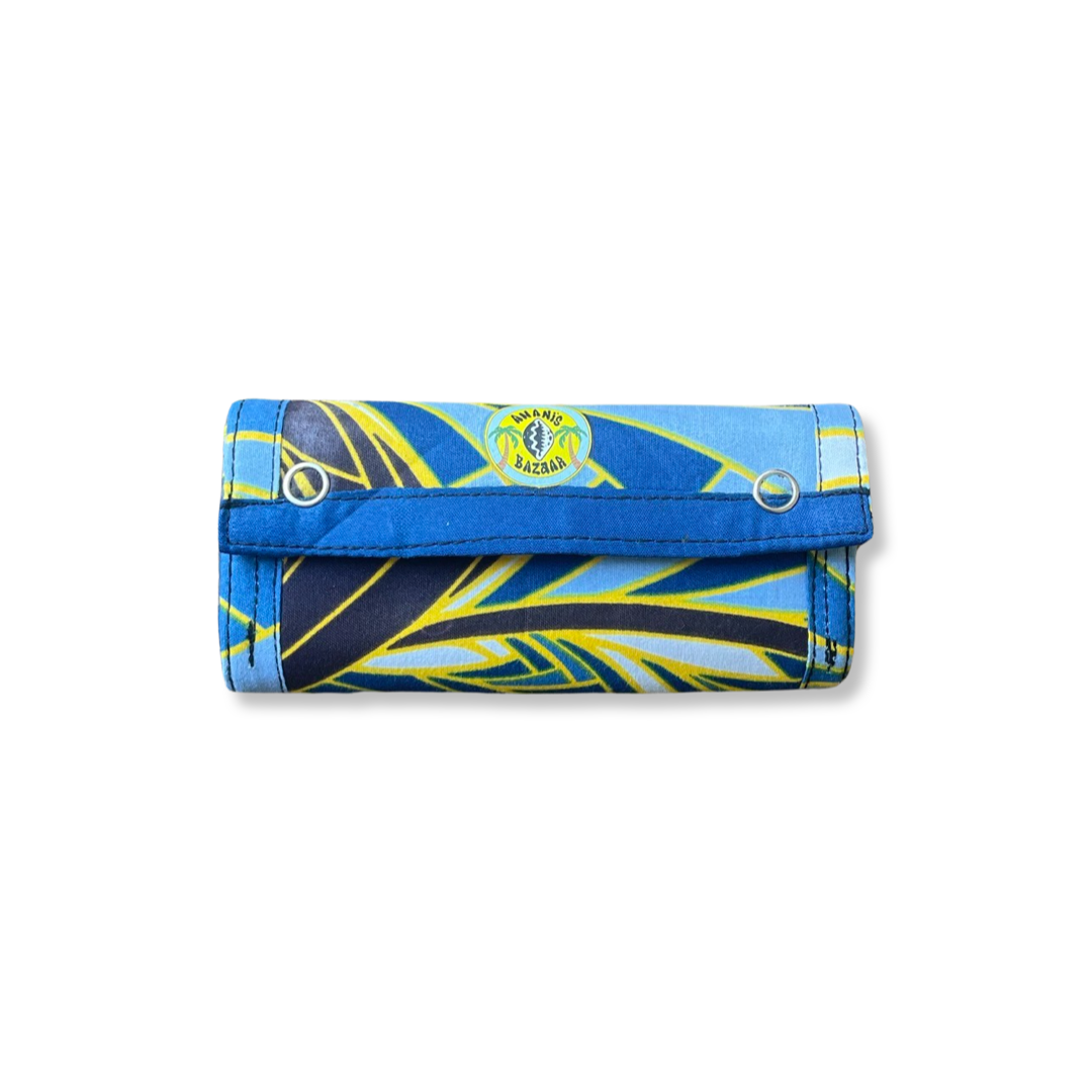 Tabaktasche Blau / Gelb / Schwarz