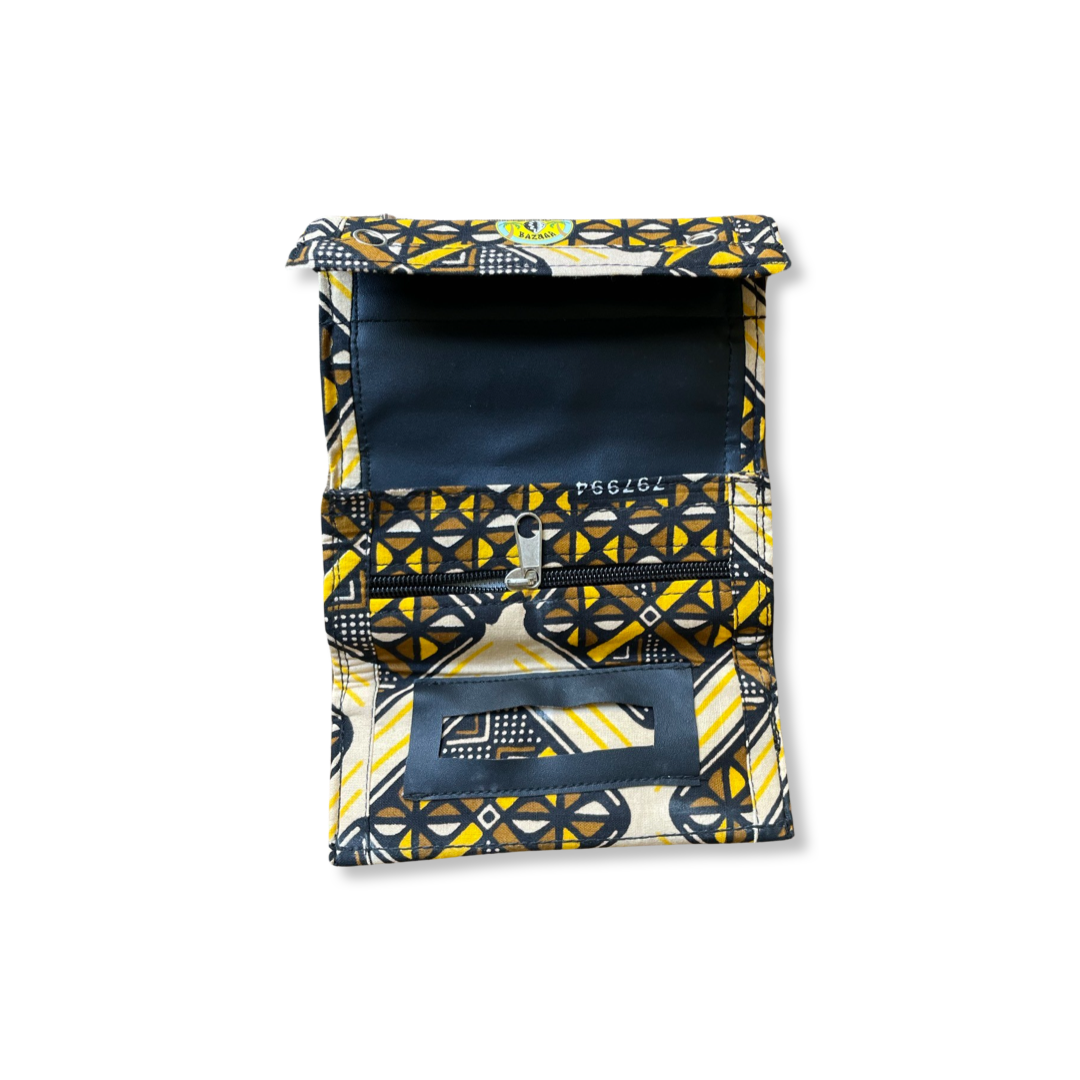Tabaktasche Gelb / Schwarz / Braun