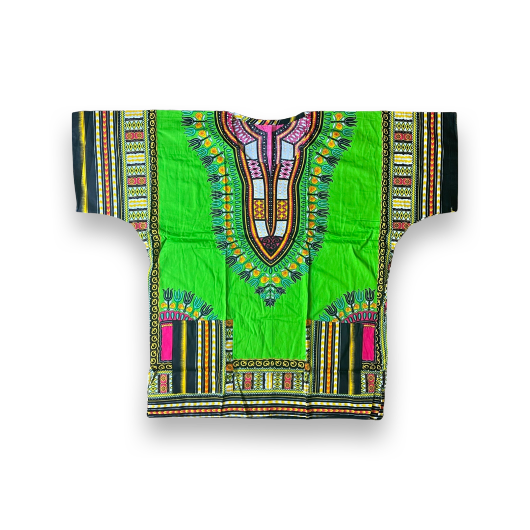 Dashiki Grün / Schwarz / Gelb /