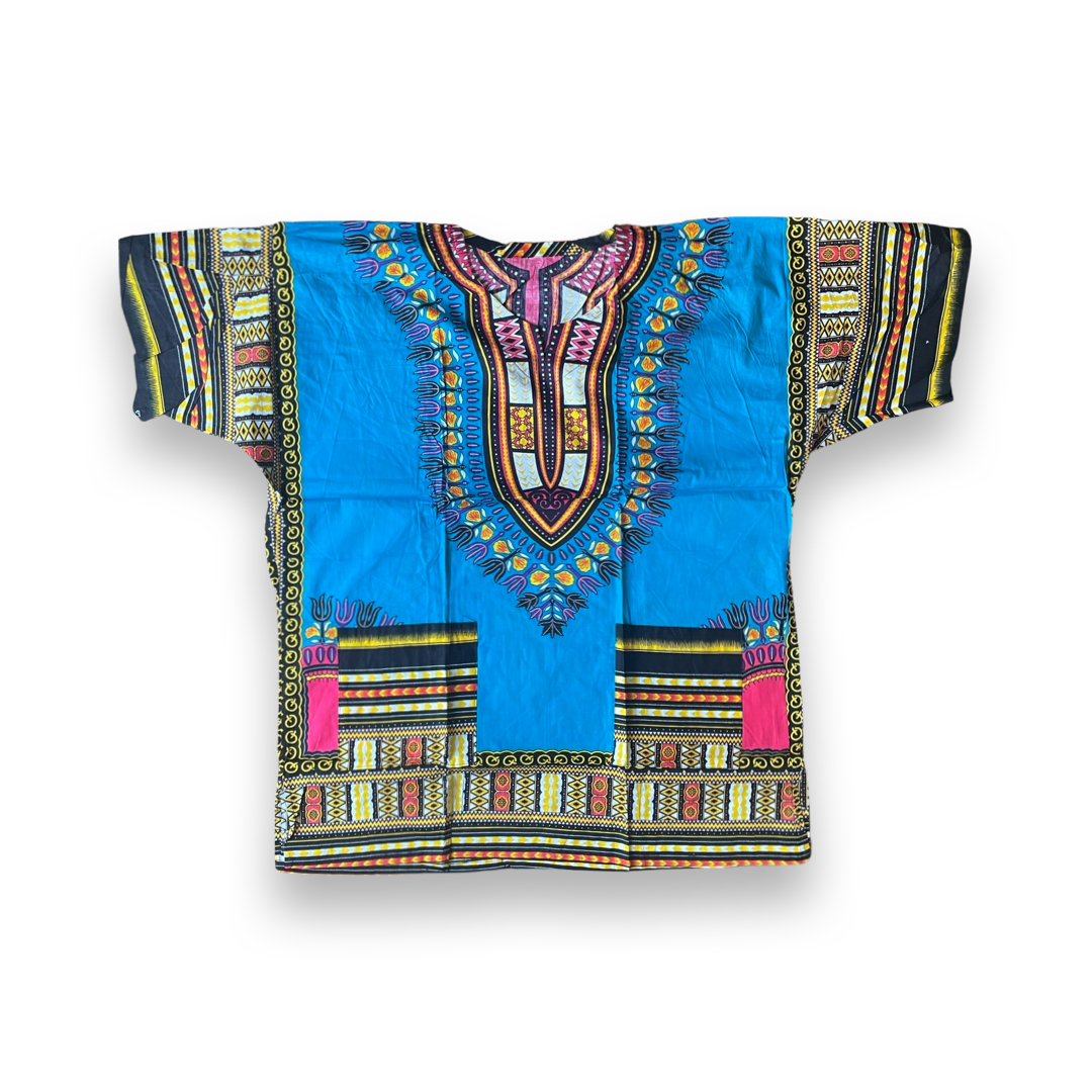 Dashiki Blau / Gelb / Weiss / Schwarz / Violett / Rot