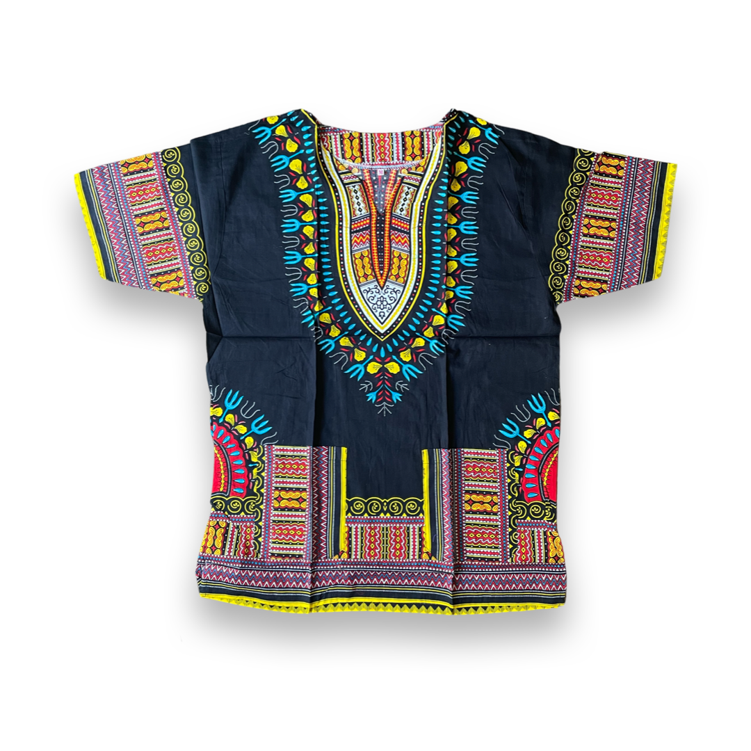 Dashiki Schwarz / Gelb / Grün / Rot / Blau / Weiss