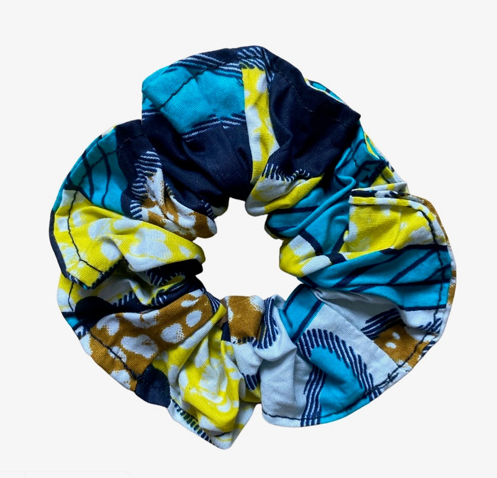 Scrunchies (Haargummi) Gelb / Blau