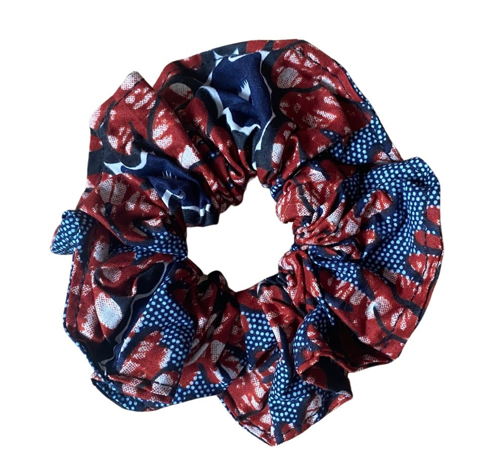 Scrunchies (Haargummi) Rot / Blau