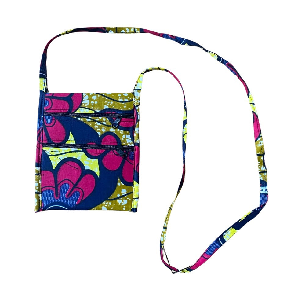 Bauchtasche Violet / Blau / Gelb