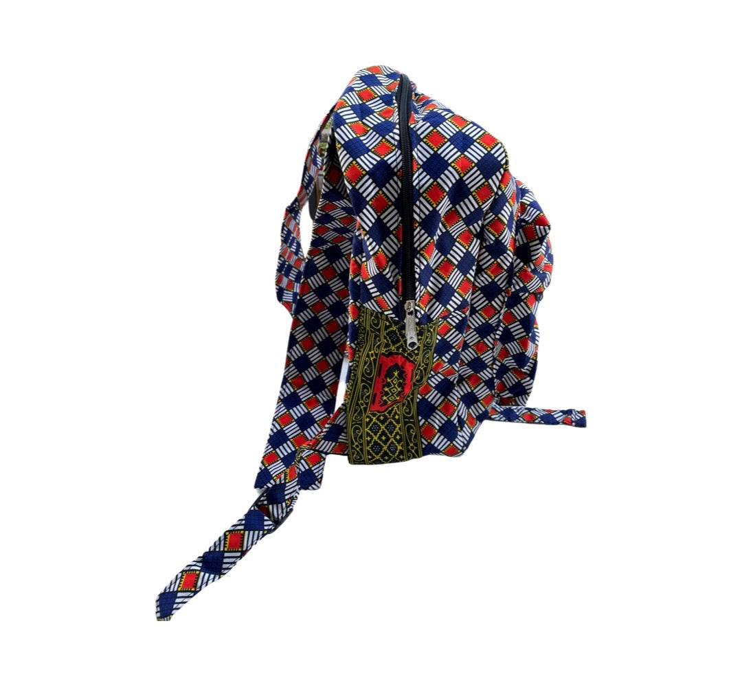 Rucksack Blau / Rot / Weiss