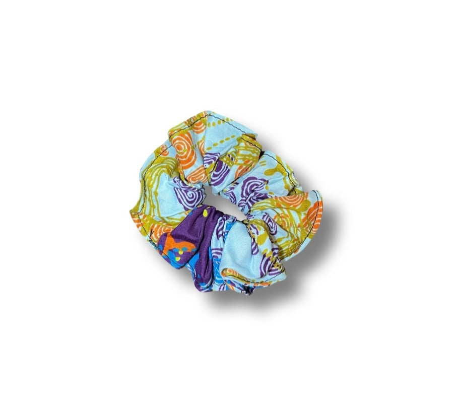 Scrunchie (Haargummi) Gelb / Orange / Violett / Blau