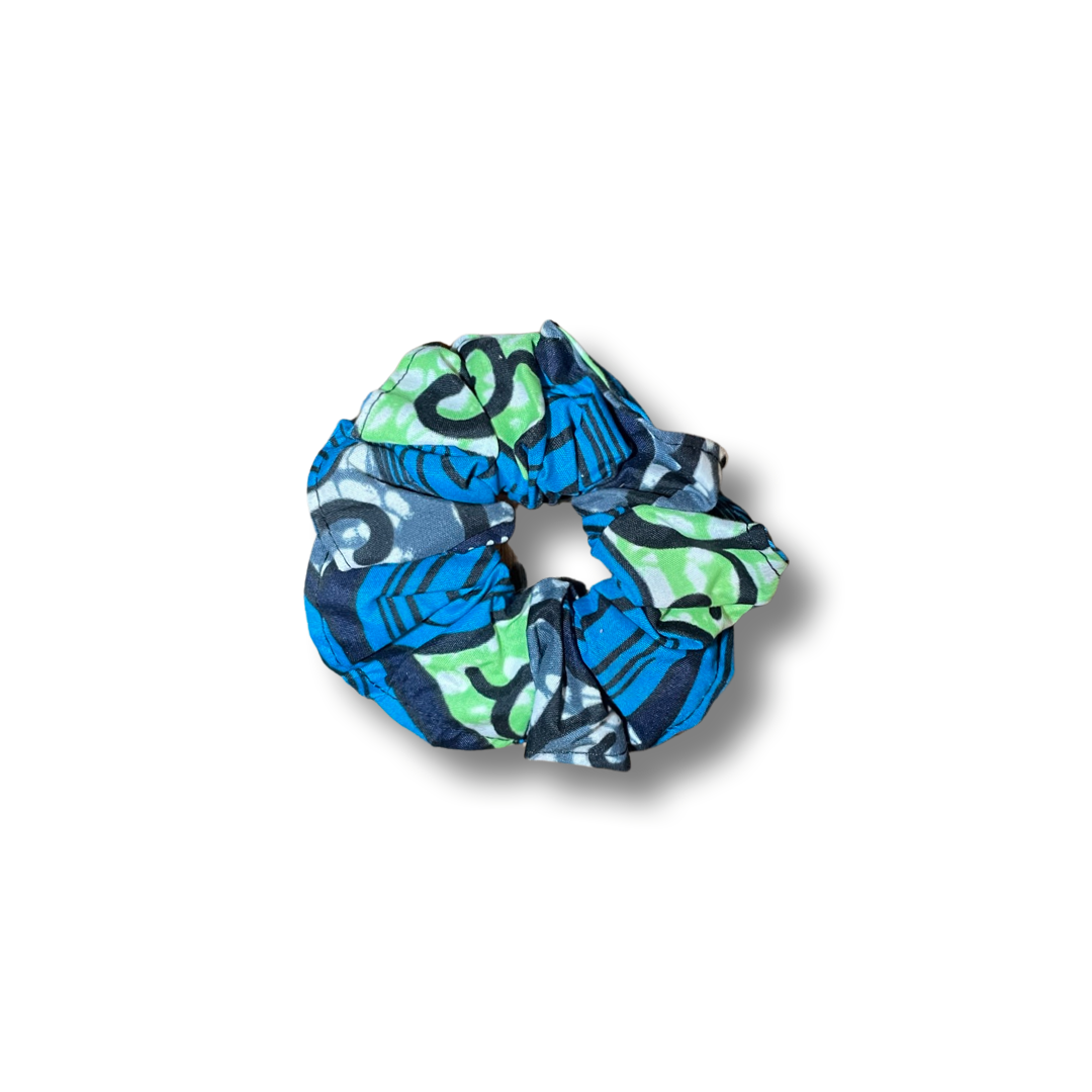 Scrunchie (Haargummi) Blau / Grün / Schwarz / Weiß
