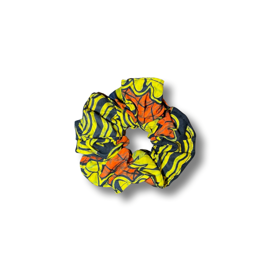Scrunchie (Haargummi) Gelb / Orange / Schwarz