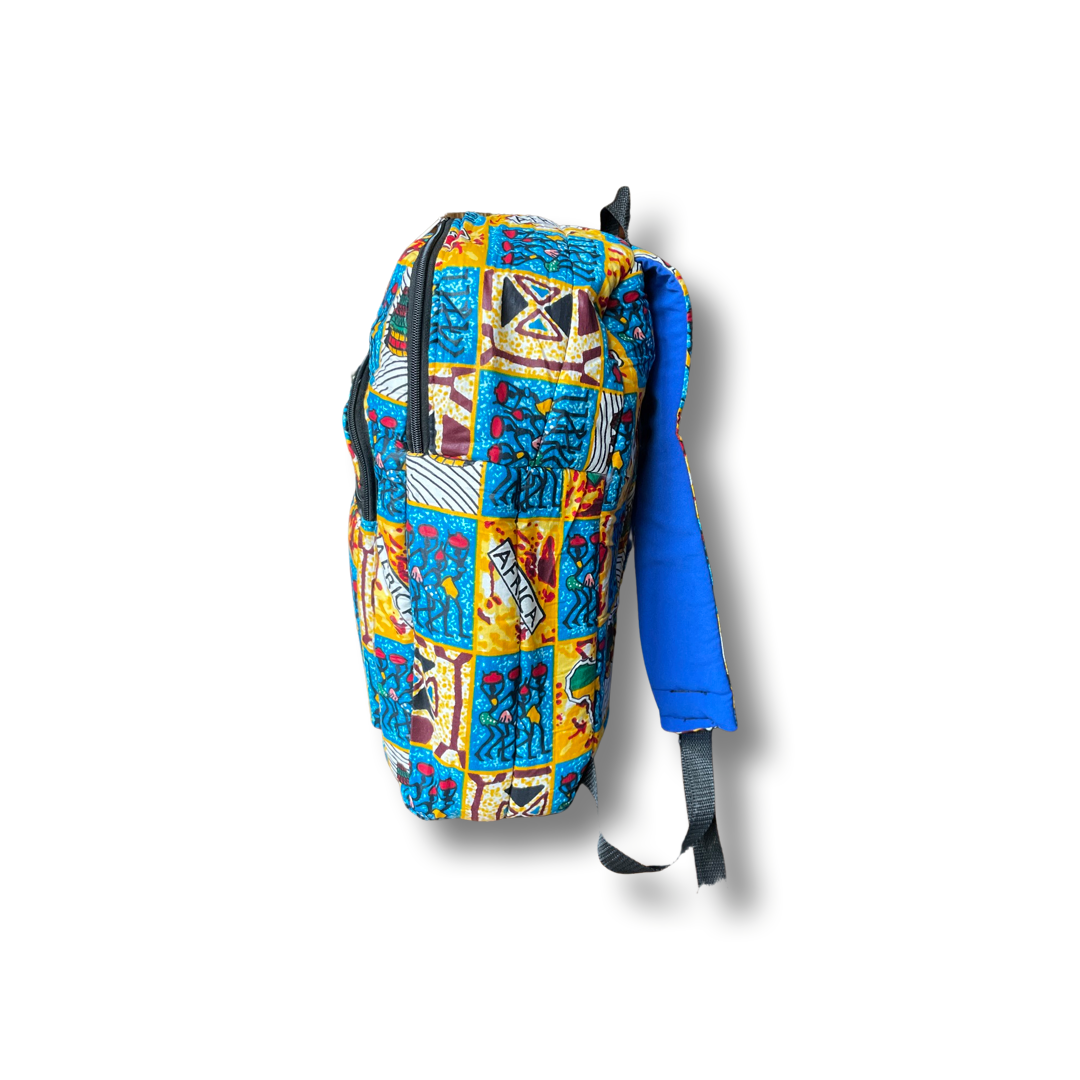 Rucksack Blau / Gelb / Rot / Orange / Weiß / Grün