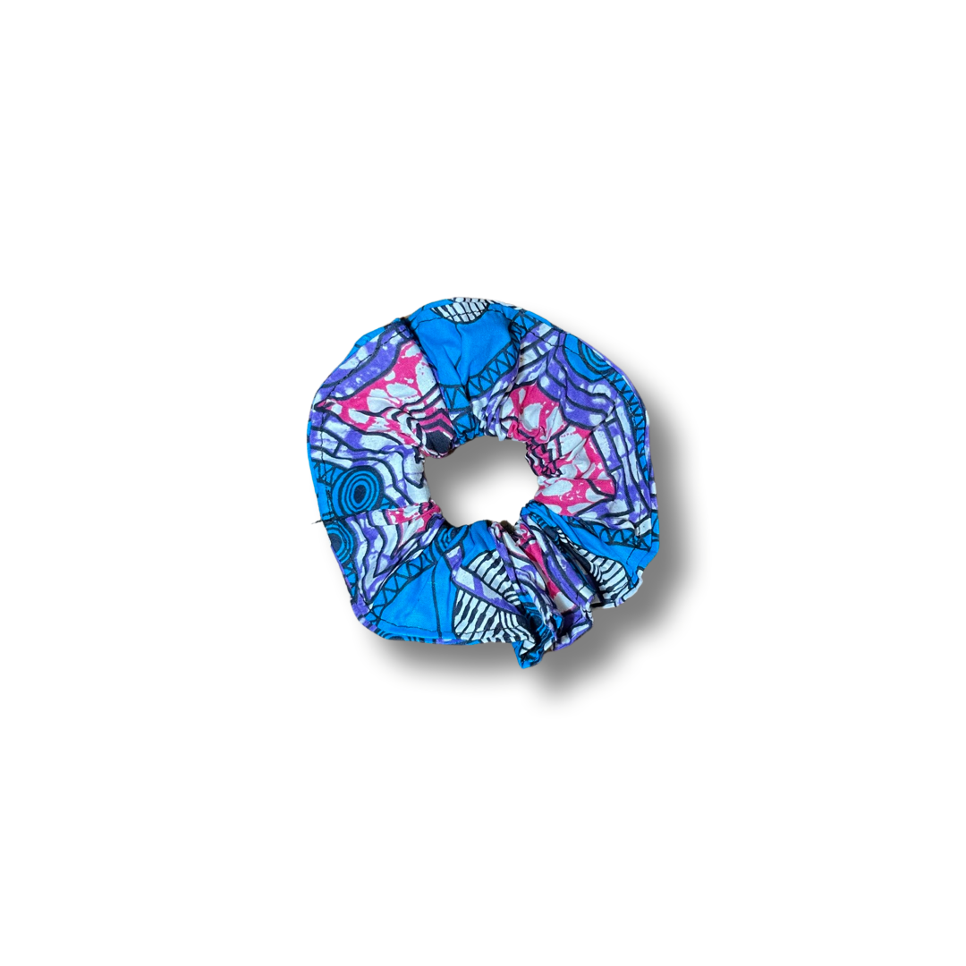 Scrunchie (Haargummi) Blau / Pink / Schwarz / Weiß