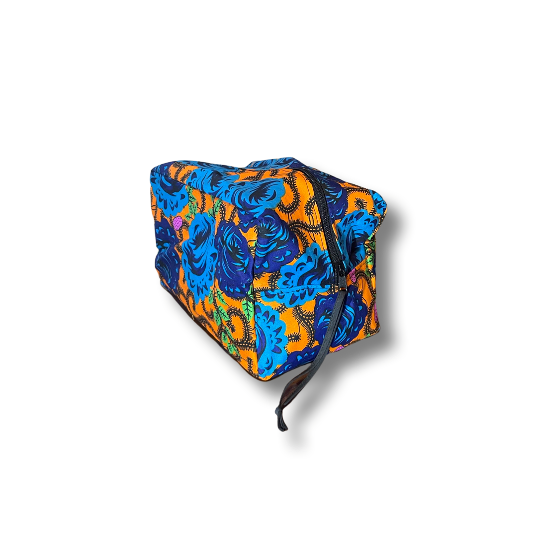 Necessaire, Kulturbeutel Blau / Orange / Grün