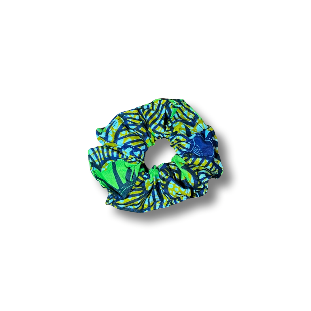Scrunchie (Haargummi) Grün / Blau