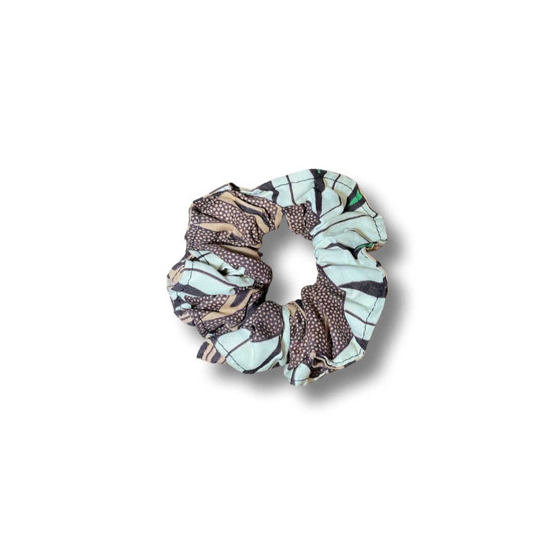 Scrunchie (Haargummi) Braun / Schwarz / Weiß / Grün
