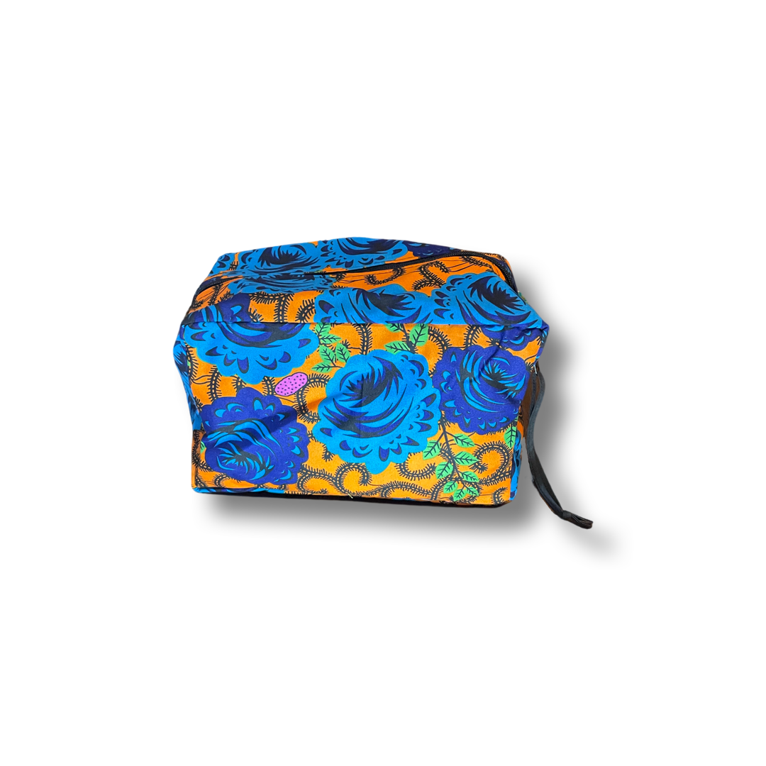 Necessaire, Kulturbeutel Blau / Orange / Grün