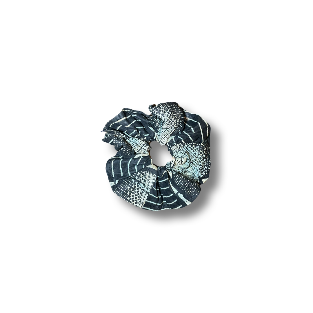 Scrunchie (Haargummi) Schwarz / Weiß