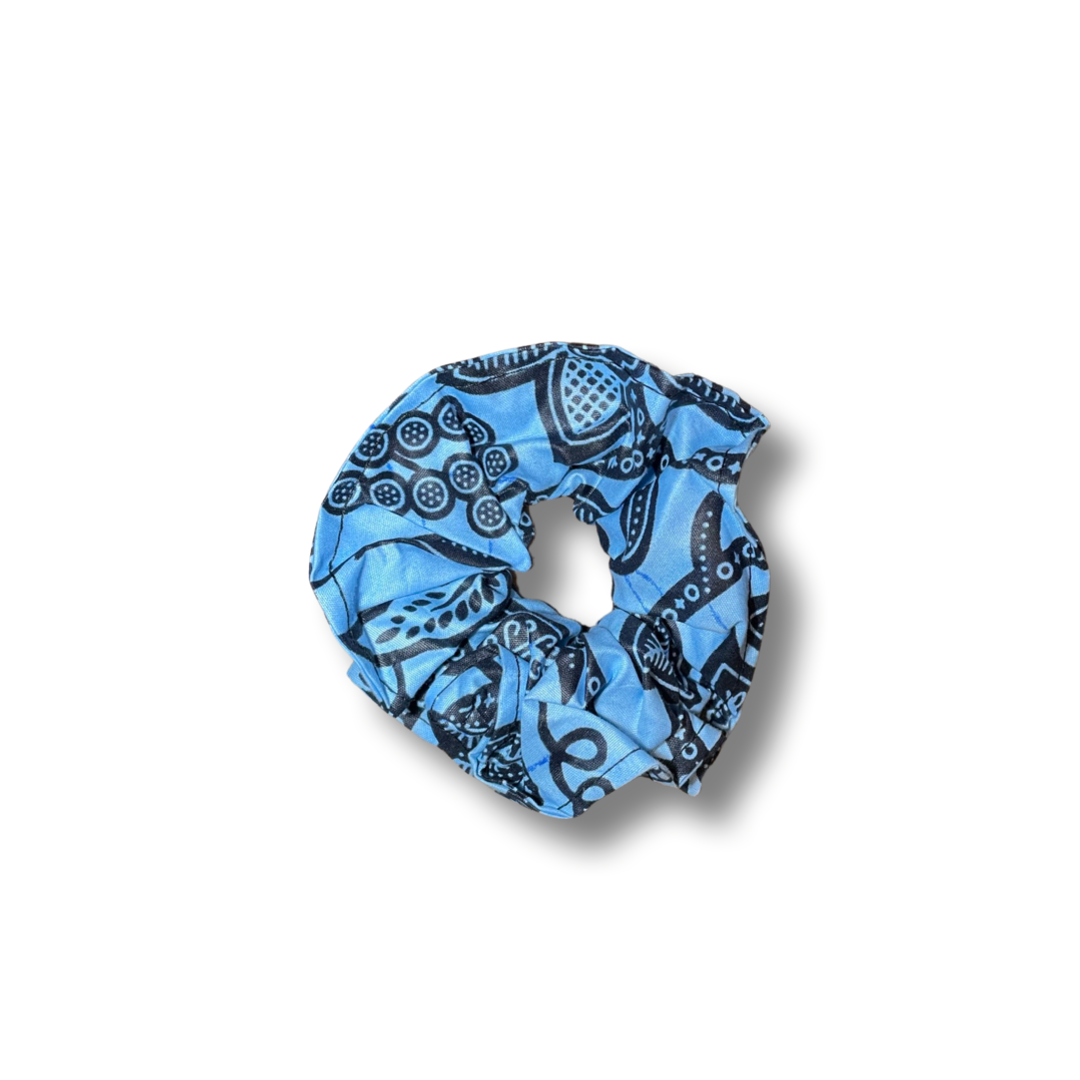 Scrunchie (Haargummi) Blau / Schwarz