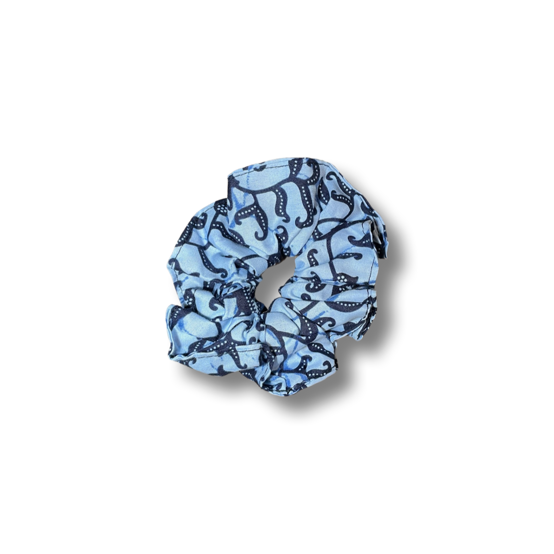 Scrunchie (Haargummi) Blau / Schwarz
