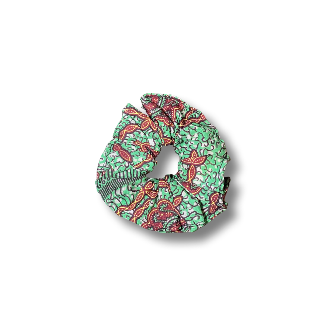 Scrunchie (Haargummi) Grün / Braun / Gelb / Rot
