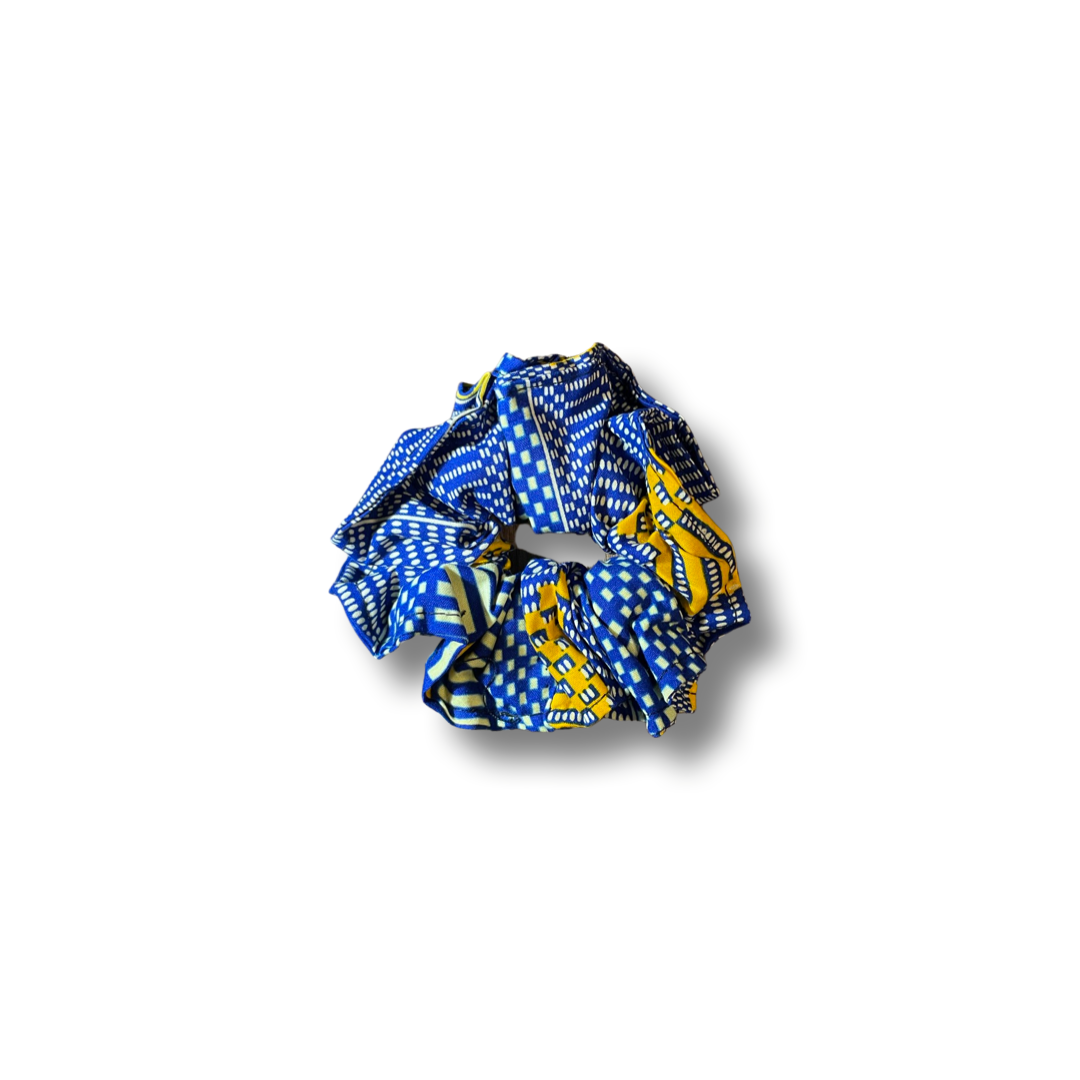 Scrunchie (Haargummi) Gelb / Blau