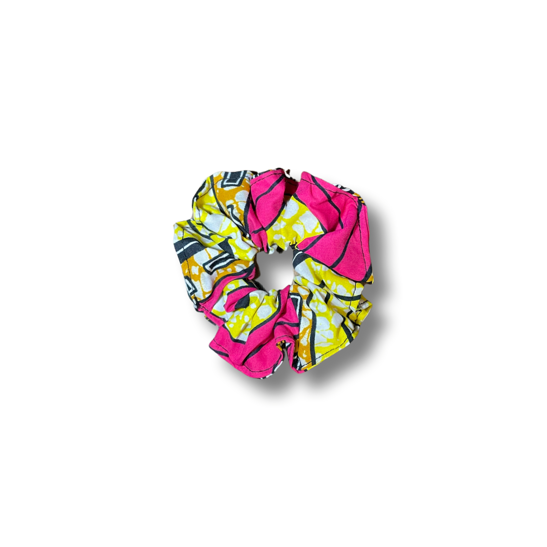 Scrunchie (Haargummi) Pink / Gelb