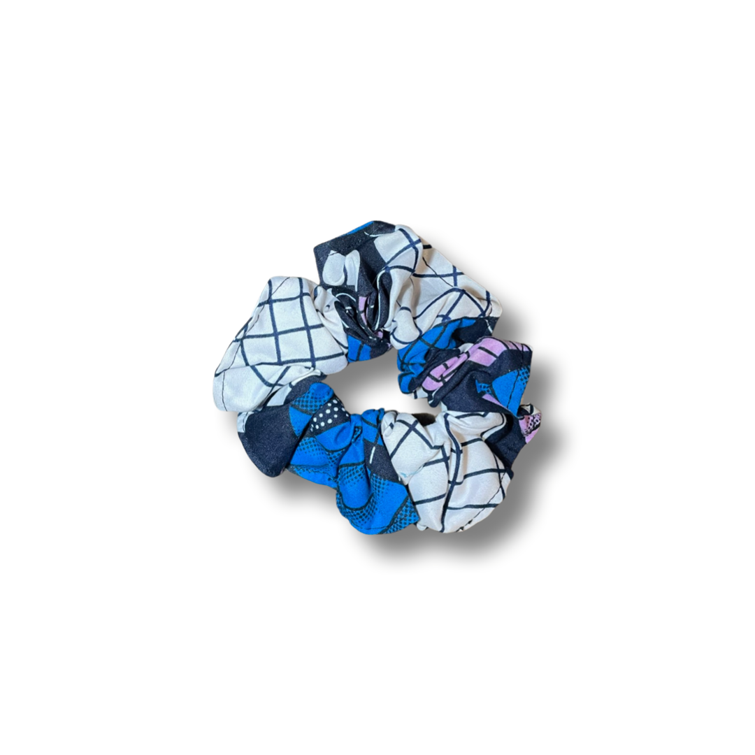 Scrunchie (Haargummi) Blau / Schwarz / Weiß /