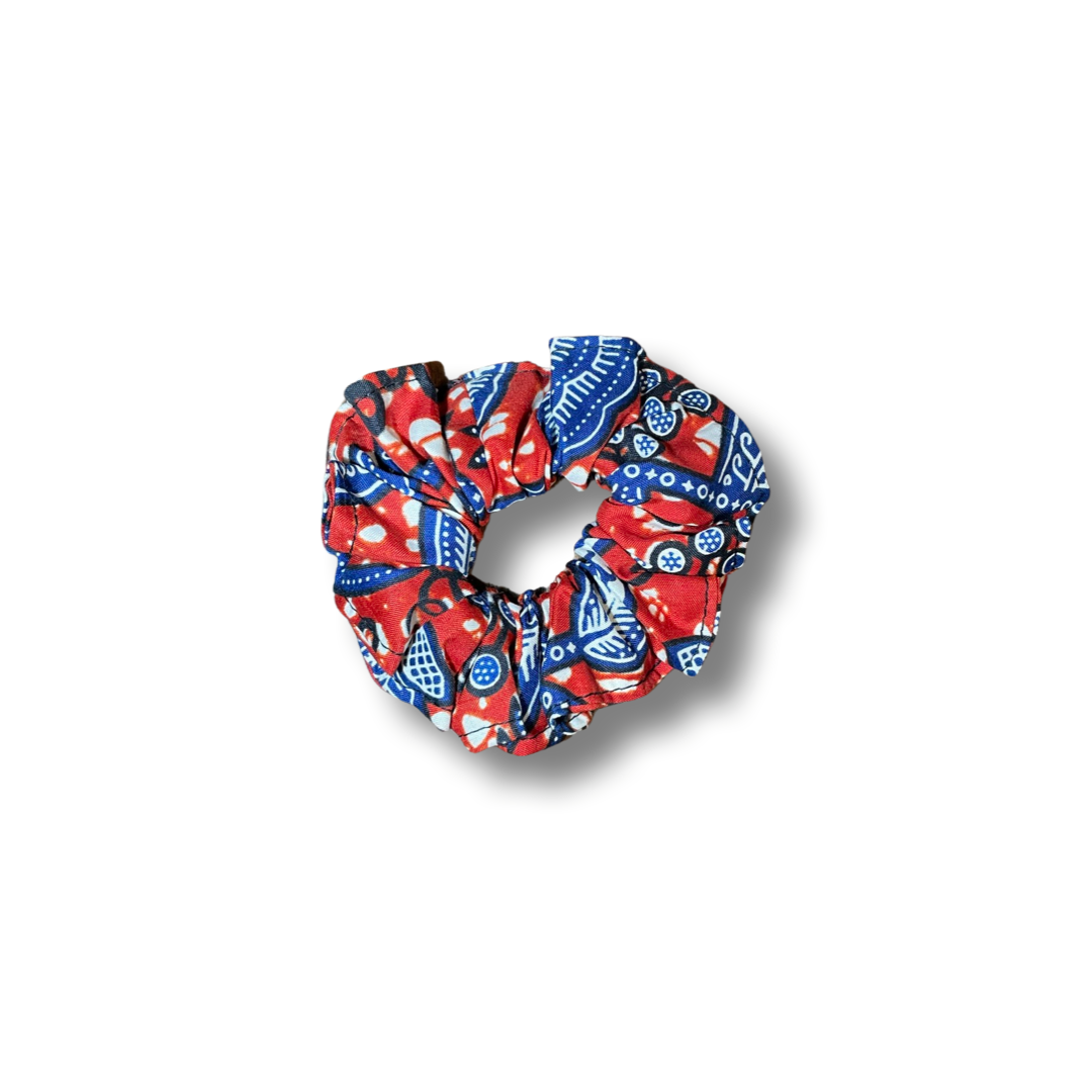 Scrunchie (Haargummi) Rot / Blau / Schwarz / Weiß