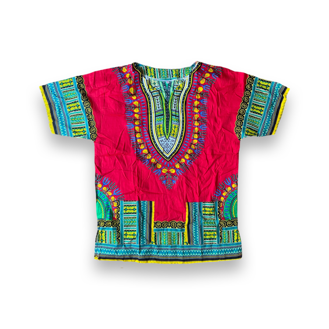 Dashiki Rot / Blau / Gelb / Schwarz / Grün