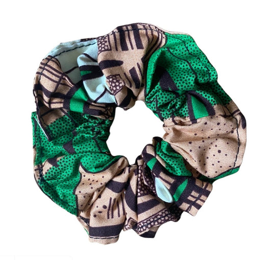 Scrunchies (Haargummi) Grün / Braun