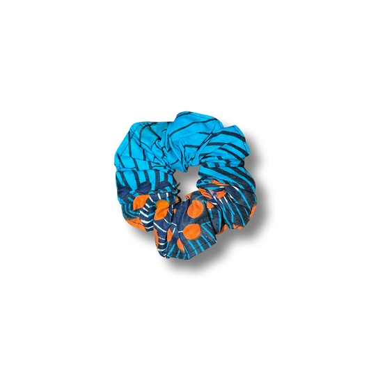 Scrunchie (Haargummi) Blau / Orange