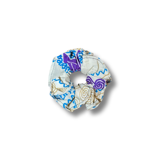 Scrunchie (Haargummi) Weiß / Blau / Violett /