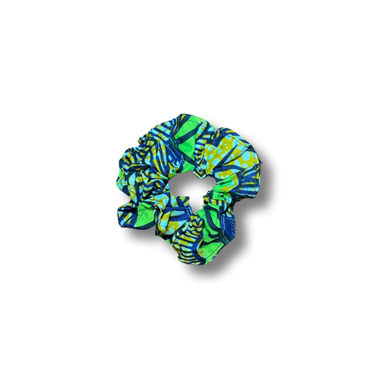 Scrunchie (Haargummi) Grün / Blau